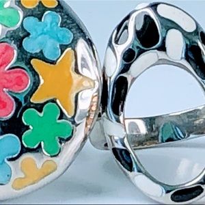 Four Silver Plated Rings, Size 8.